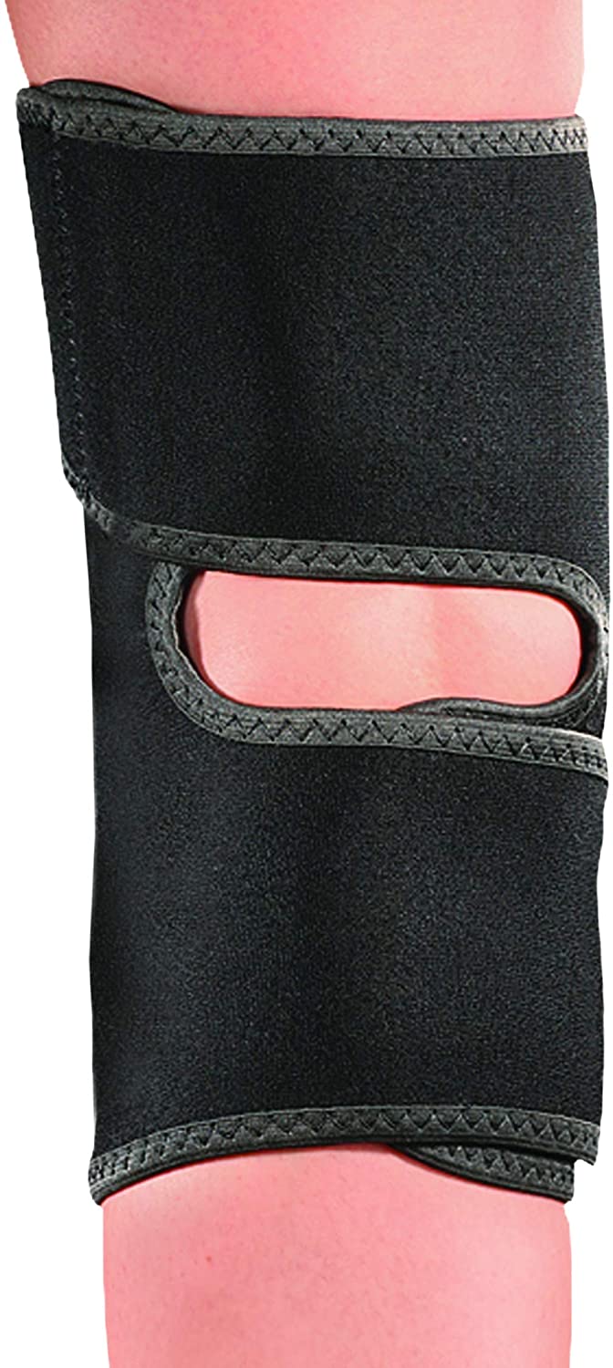 Mueller Black Self-Adjusting Knee Stabilizer 3 Inches Above Knee Fits 14” - 20” PACKAGING MAY VARY