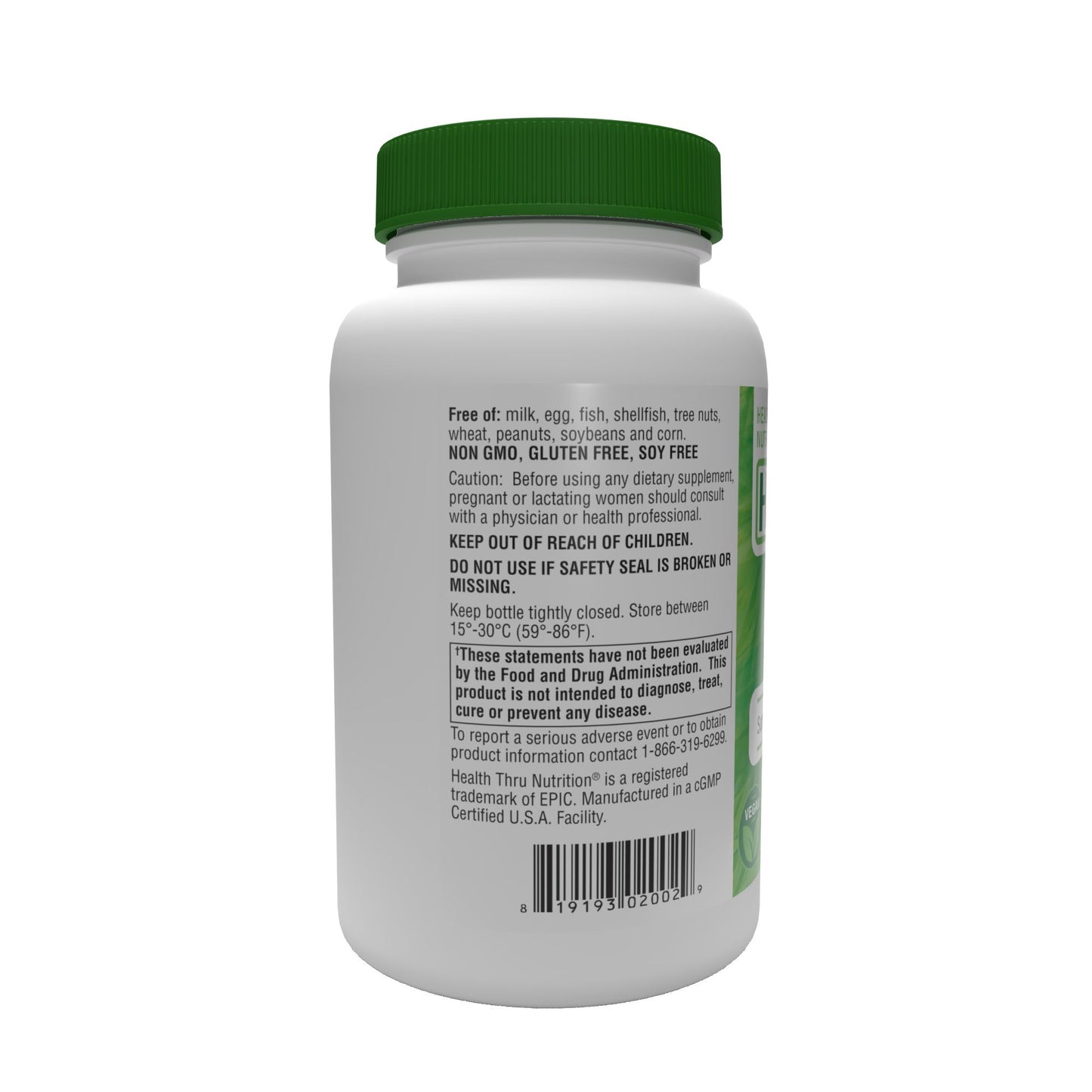 Health Thru Nutrition Acetyl L-Carnitine 500mg (NON-GMO) 200 Vegecaps Supports Healthy Cognitive Function