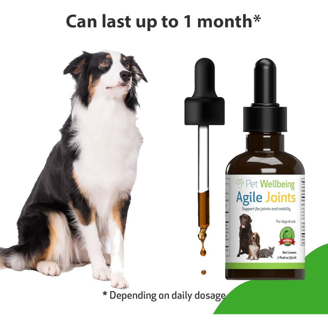 Pet Wellbeing Agile Joints Herbal for Dogs & Cats 59ml