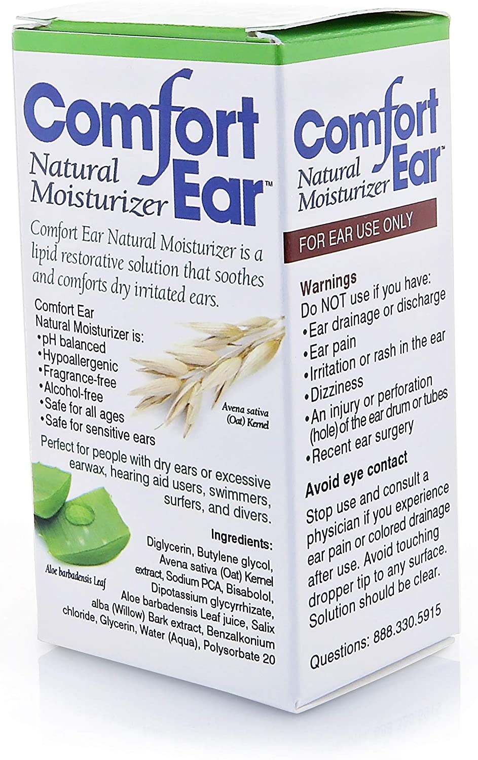 Comfort Ear Natural Moisturizer Soothes Dry, Irritated Ears, 0.5 fl.oz / 14ml