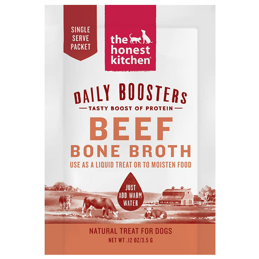The Honest Kitchen Daily Boosters: Instant Beef Bone Broth Natural Treat for Dogs 1 Packet