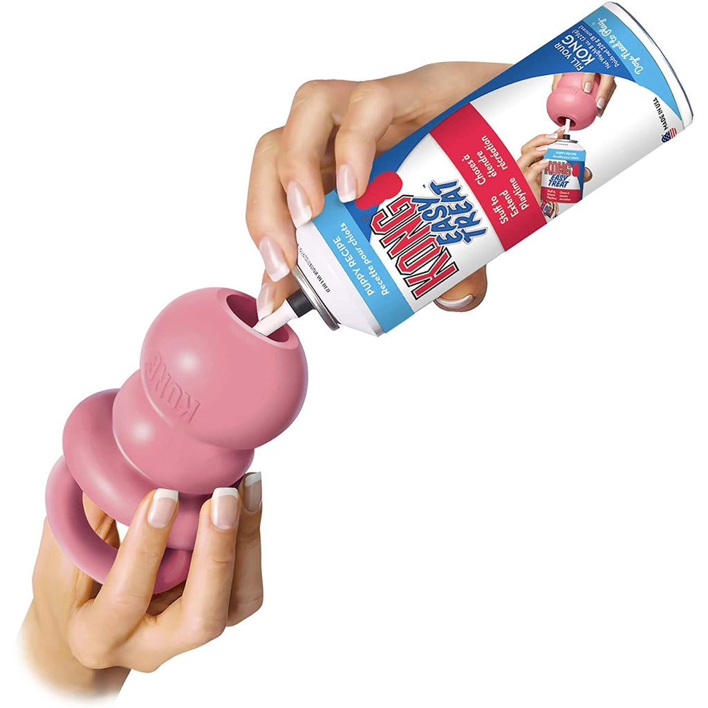 KONG Puppy Binkie, Soft Teething Rubber, Treat Dispensing Dog Toy, Pink Medium