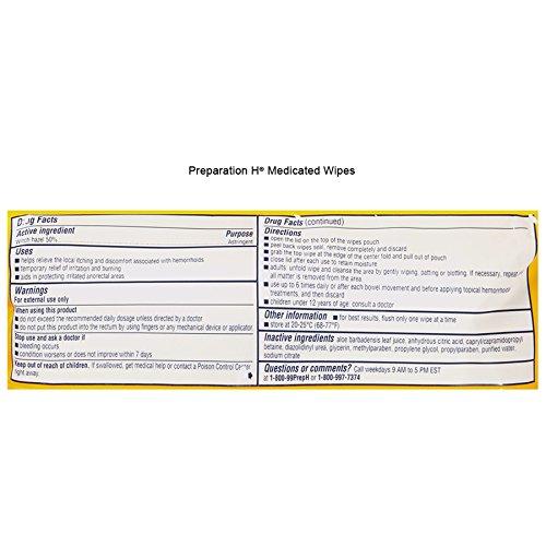 Preparation H Flushable Medicated Hemorrhoid Wipes, Maximum Strength Relief with Witch Hazel 48 Count (PACKAGING MAY VARY)