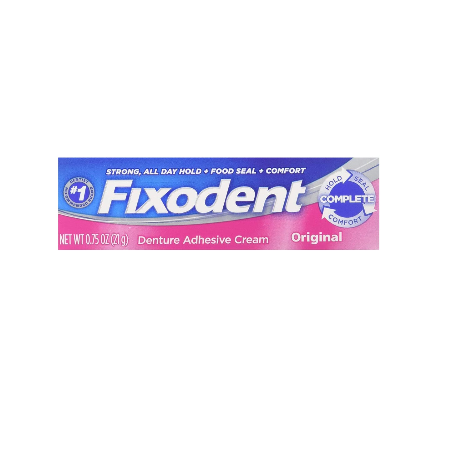 Fixodent Complete Original Denture Adhesive Cream 0.75 Oz (Pack of 4)
