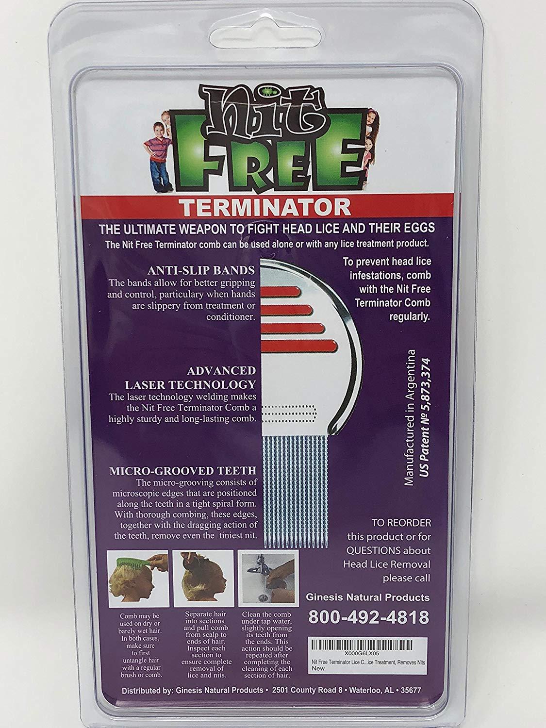 Nit Free Terminator Lice Stainless Steel Comb