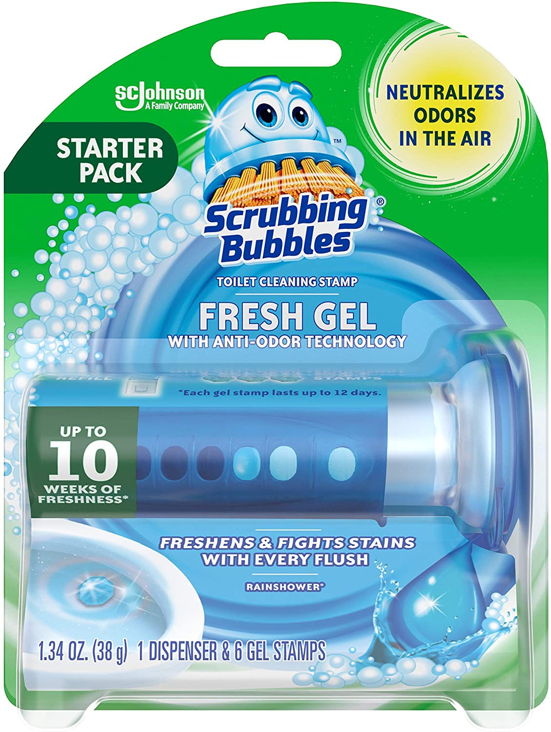 Scrubbing Bubbles Fresh Gel Toilet Bowl Gel Cleaner 6 Stamps