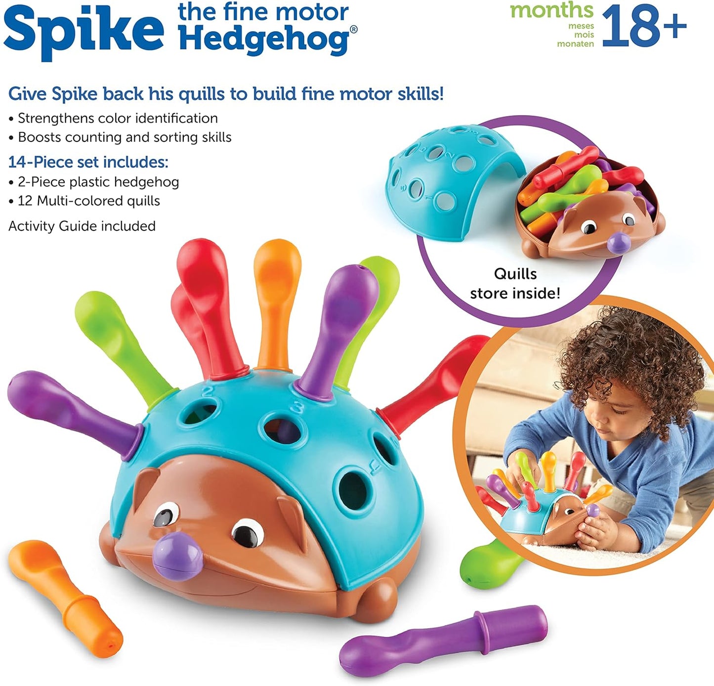 Learning Resources Spike The Fine Motor Hedgehog 18+ Months (14 Pieces)