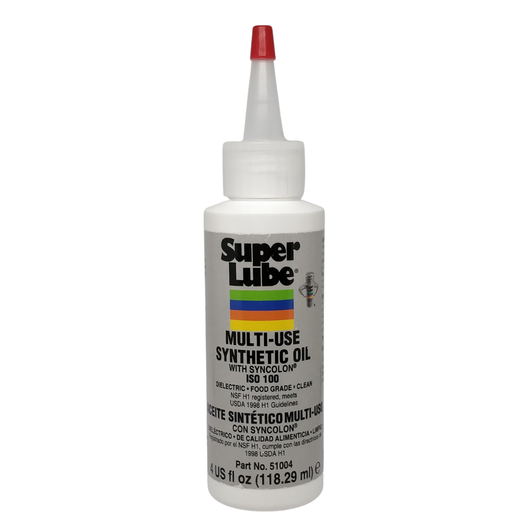 Super Lube 51004 Synthetic Oil, High Viscosity, 4 oz Bottle,Translucent white