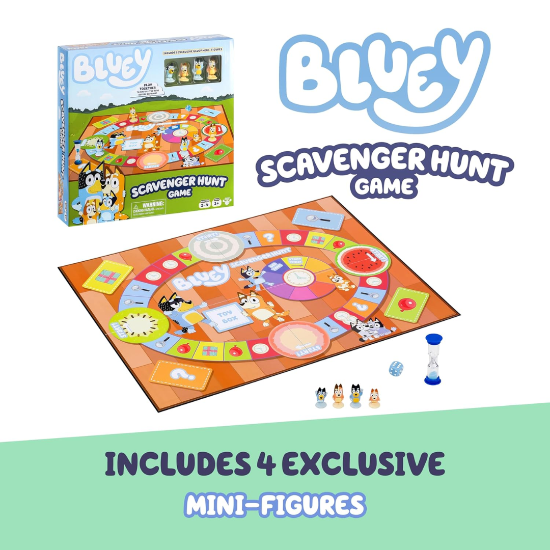 Bluey Scavenger Hunt Board Game 2-4 Players (Ages 3+)
