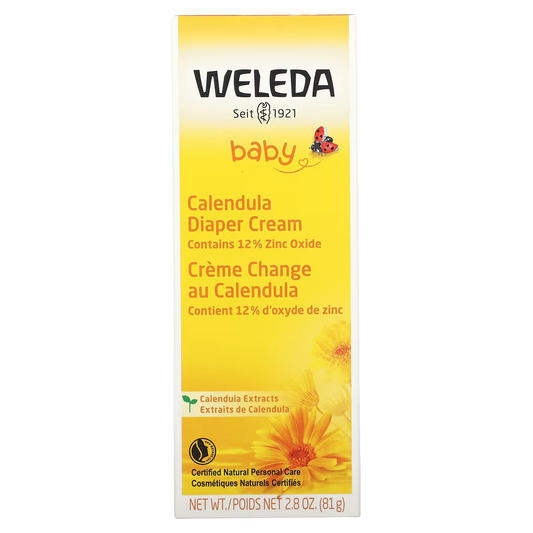 Weleda Baby Calendula Diaper Cream Contains 12% Zinc Oxide 2.8 Oz (81g)
