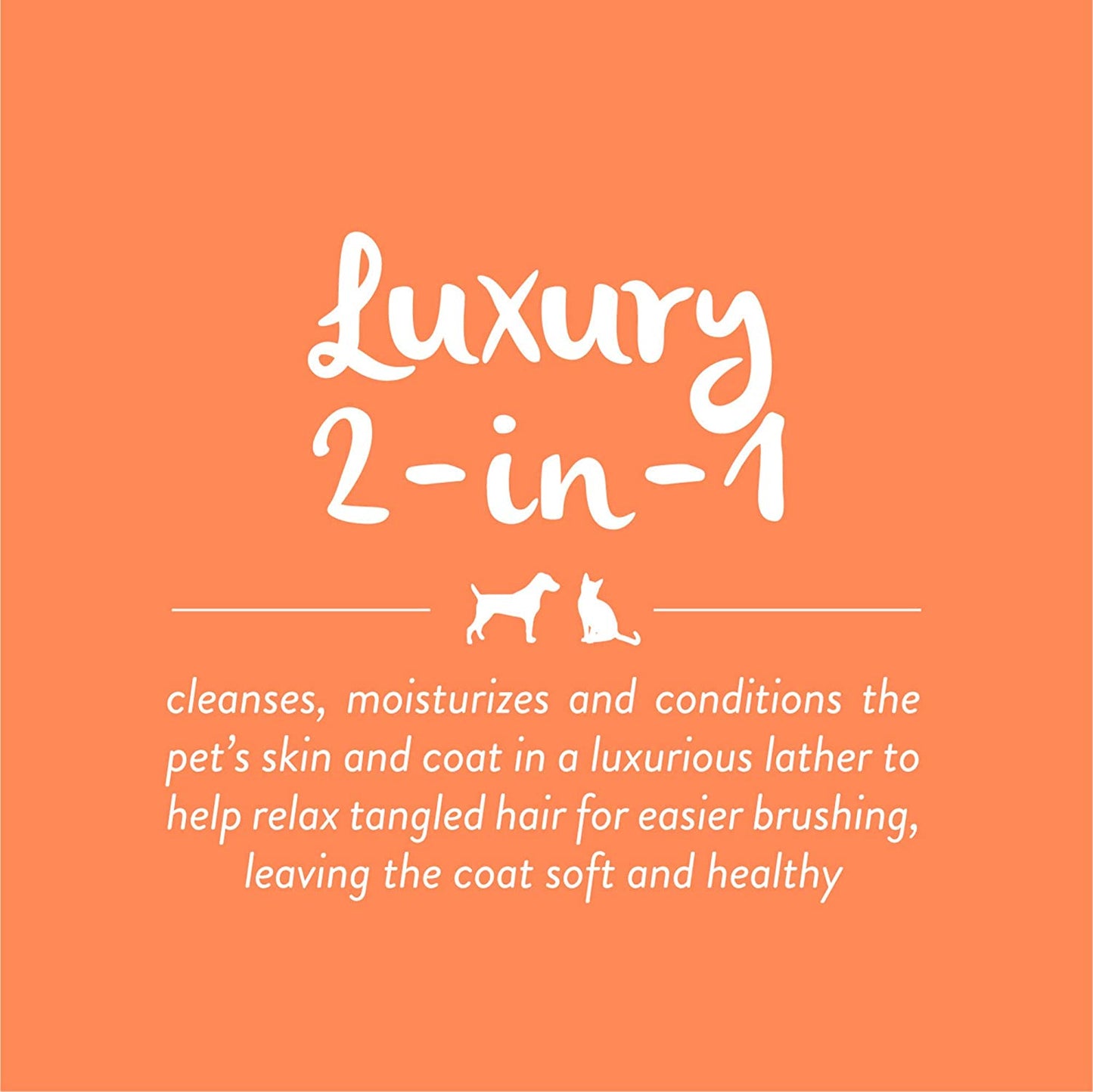 TropiClean Luxury 2-in-1 Pet Shampoo & Conditioner Papaya & Coconut, 20 fl.oz / 592ml