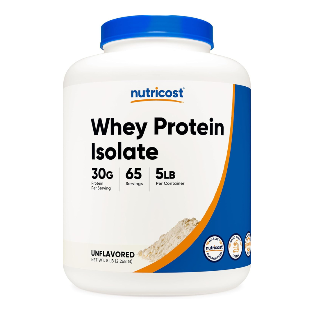 Nutricost Whey Protein Isolate Powder 5lb / 2268g