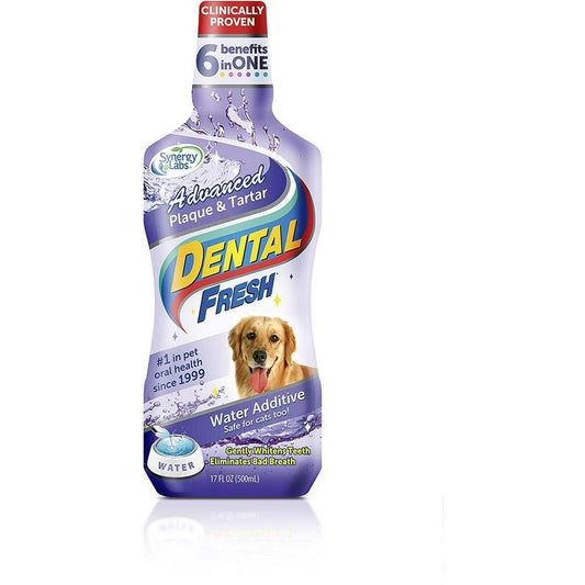Dental Fresh Water Additive for Pets, Simply Add to Pet’s Water Bowl to Whiten Teeth, 17 oz.