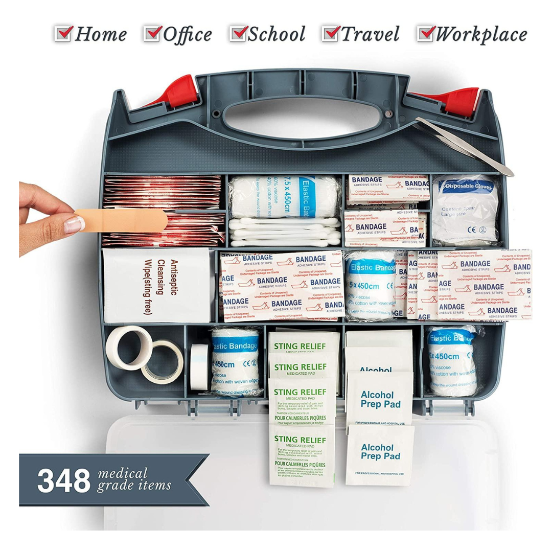 Swiss Safe First Aid Kit All Purpose Large Hardcase 348 Items