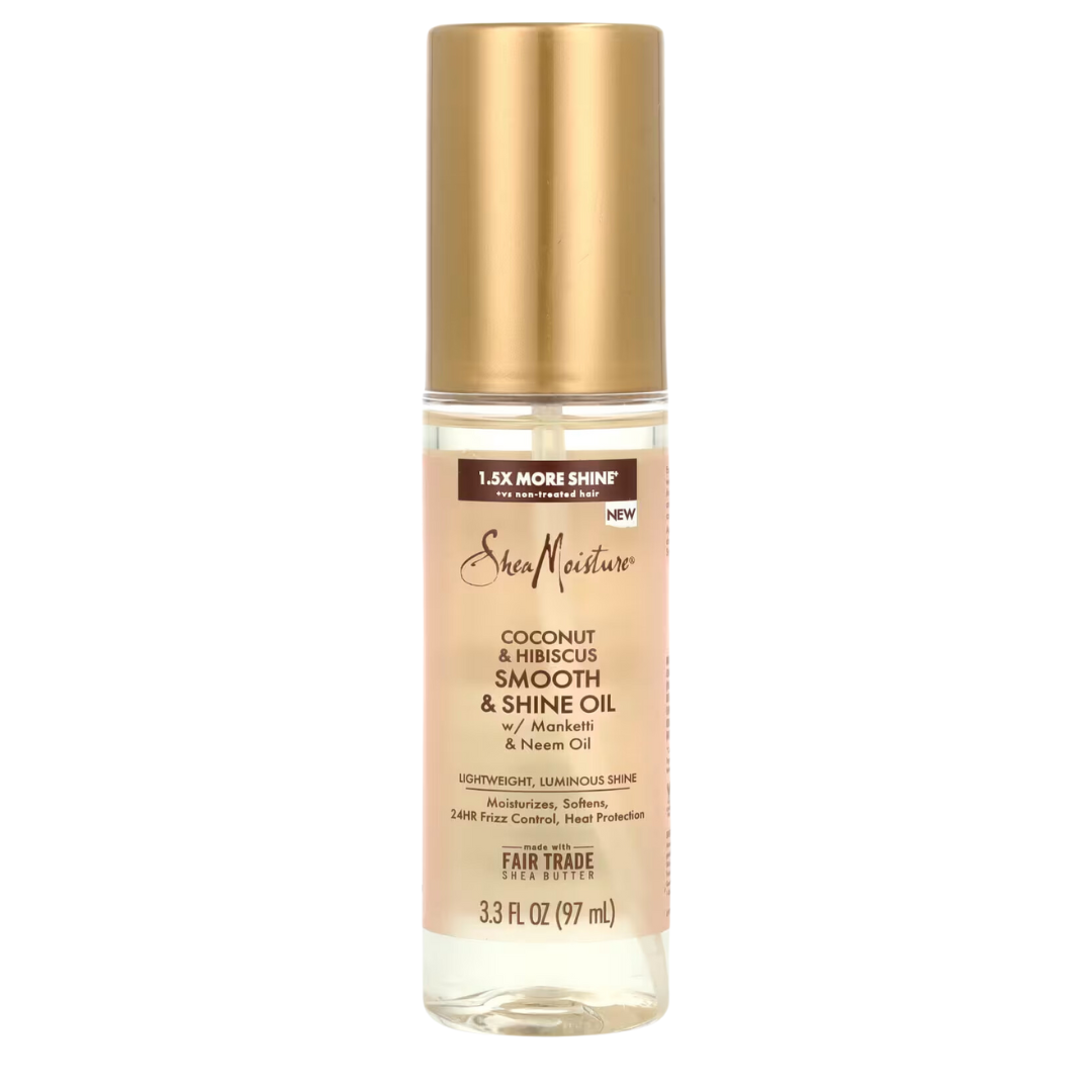 Shea Moisture Coconut & Hibiscus Smooth & Shine Oil w/ Manketti & Neem Oil, 97 ml / 3.3 fl. oz.