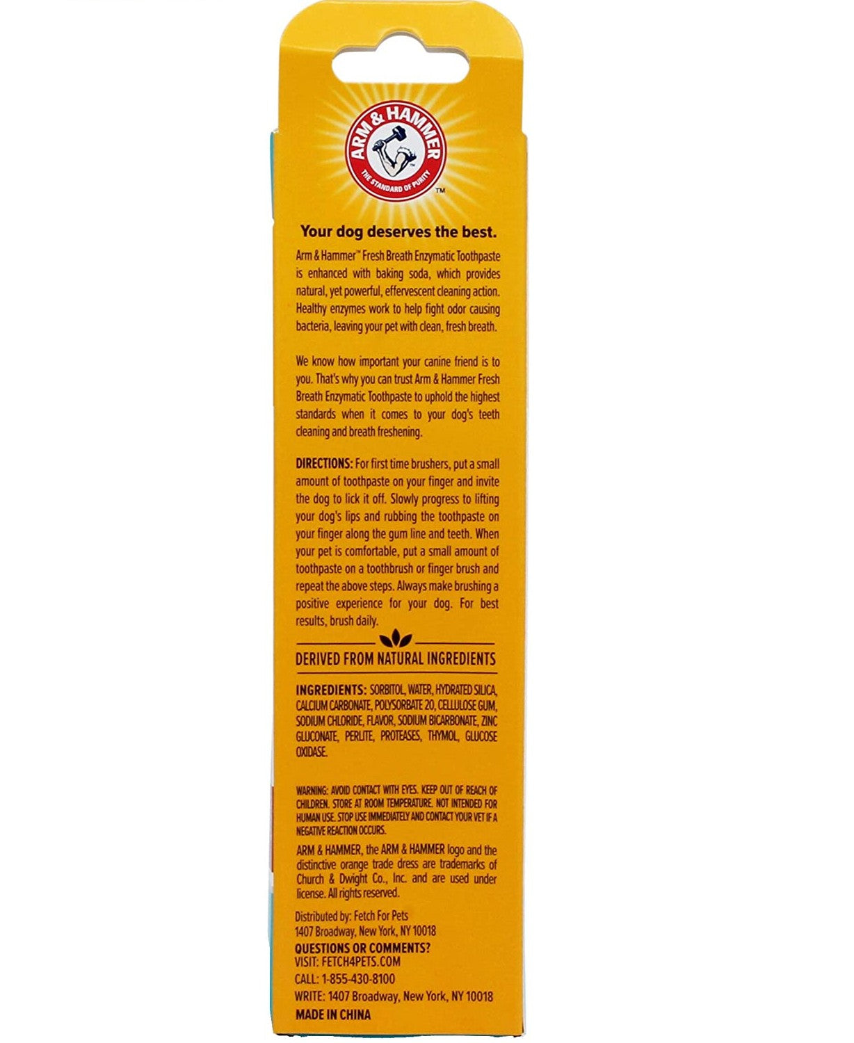Arm & Hammer Dog Dental Care Toothpaste for Dogs, Chicken Flavor 2.5 oz Fresh Breath