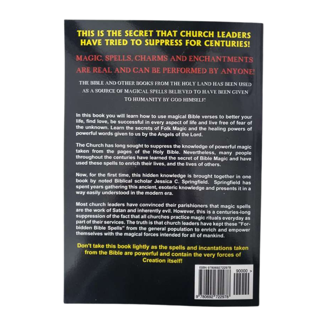 Forbidden Magic Spells From The Bible Paperback by Jessica C. Springfield