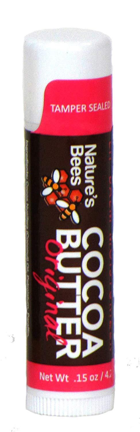 Nature's Bees, Cocoa Butter Lip Balm, Lip Moisturizer Treatment, Original