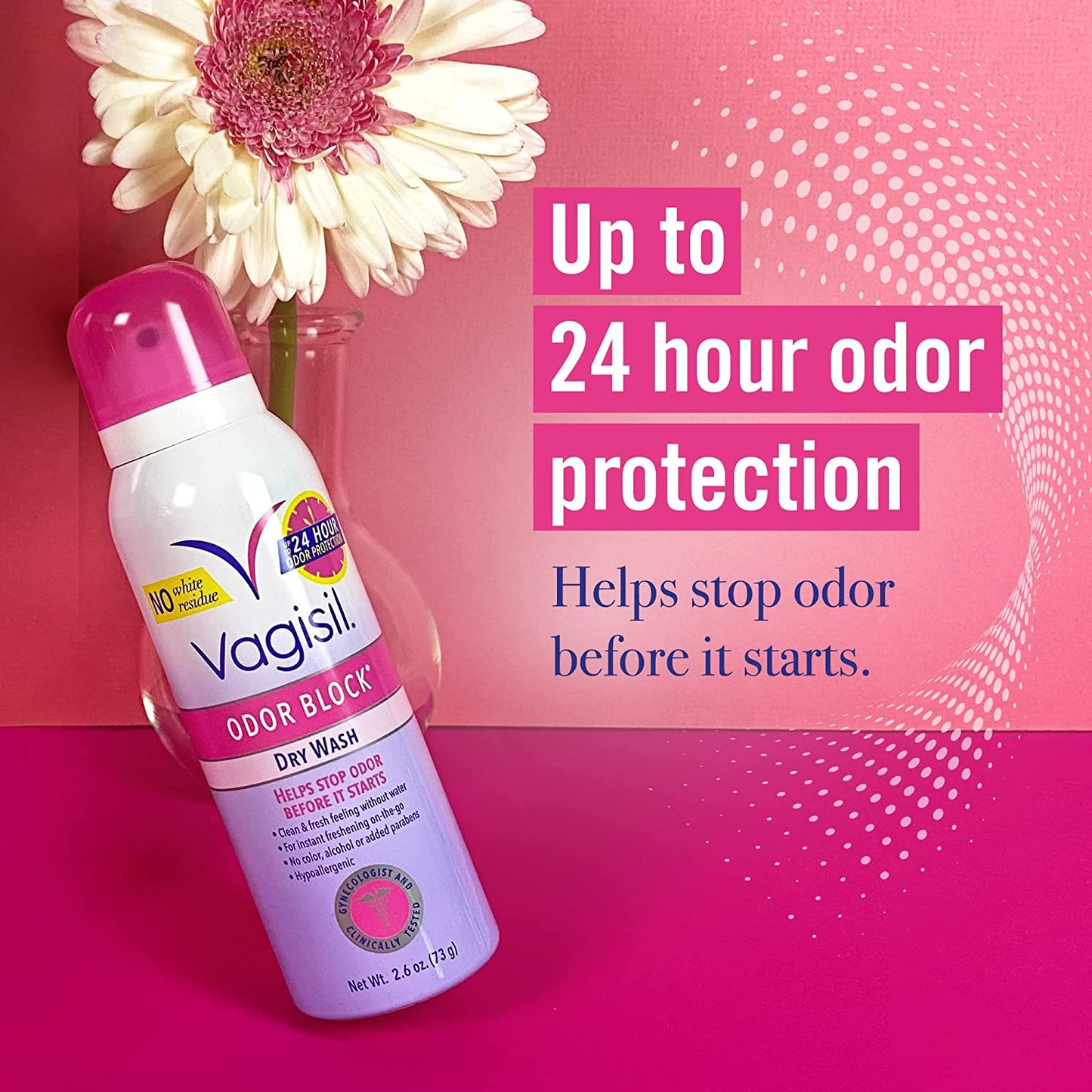 Vagisil Odor Block Dry Wash Helps Stop Odor Before It Starts 2.6 0z / 73g