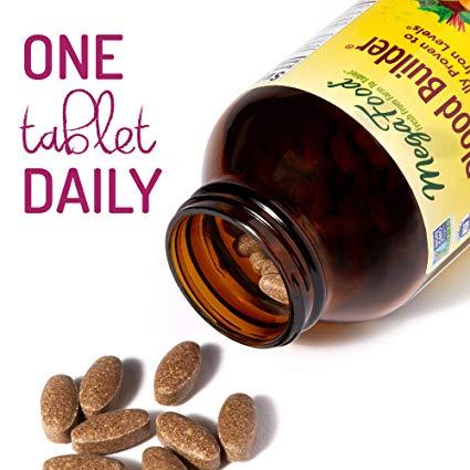 MegaFood Blood Builder with Beets Orange Broccoli Iron & Multivitamin - 90 Tablets PACKAGING MAY VARY