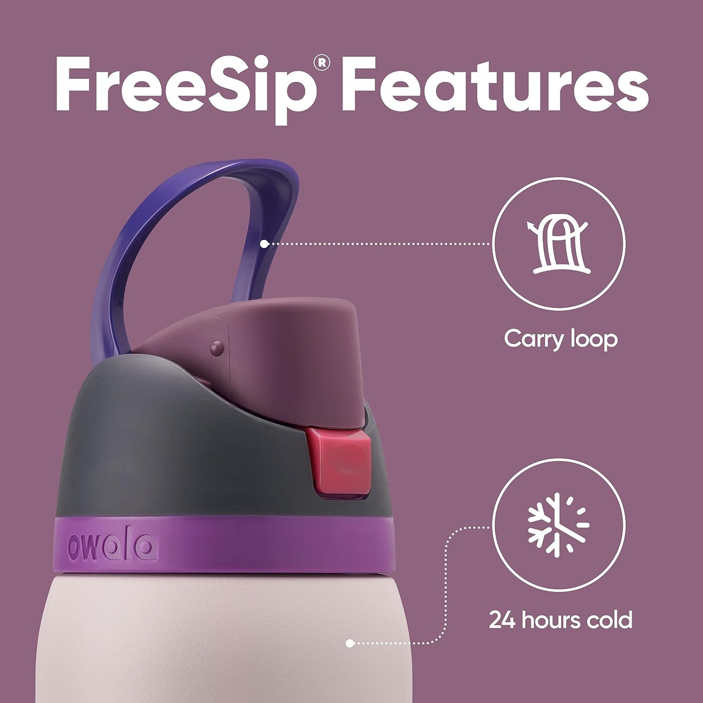Owala FreeSip Insulated Stainless Steel Water Bottle 40oz (Dreamy Field)