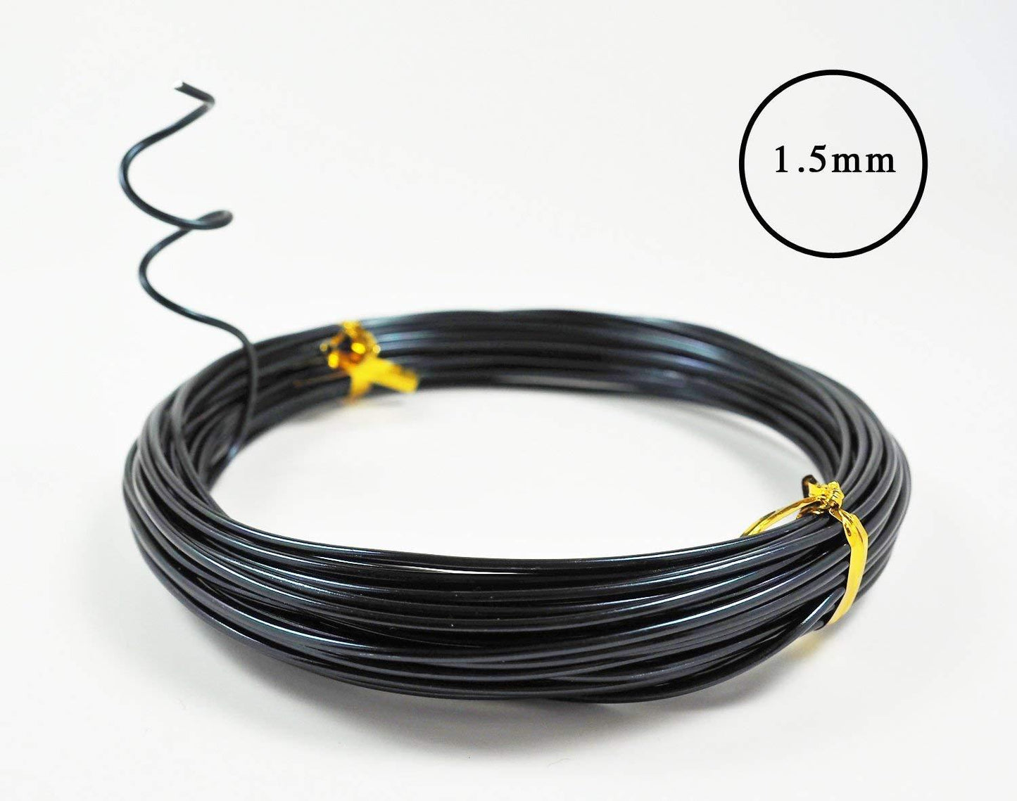 Anodized Aluminum Bonsai Training Wire 5-Size Starter Set (147 ft, Total) (5 Sizes, Black)