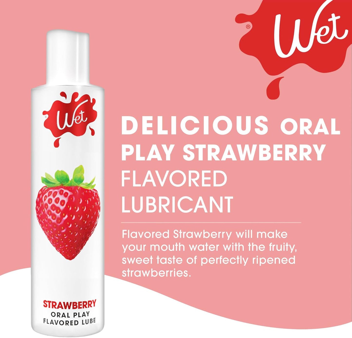 Wet Water Based Flavored Lube Strawberry 3.0 oz / 89 ml