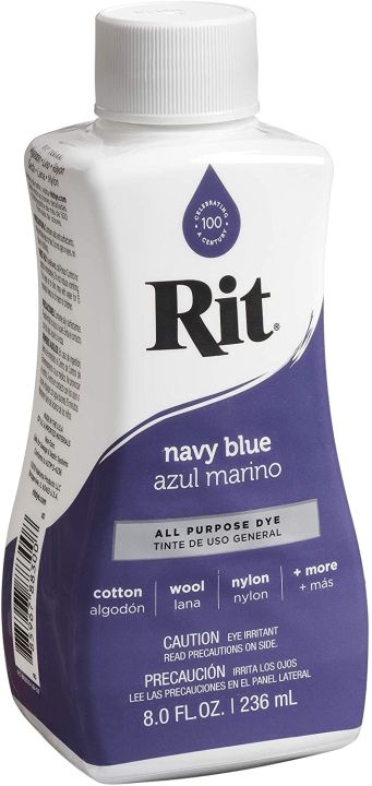 Rit Dye Liquid Fabric Dye, 8-Ounce - Navy Blue
