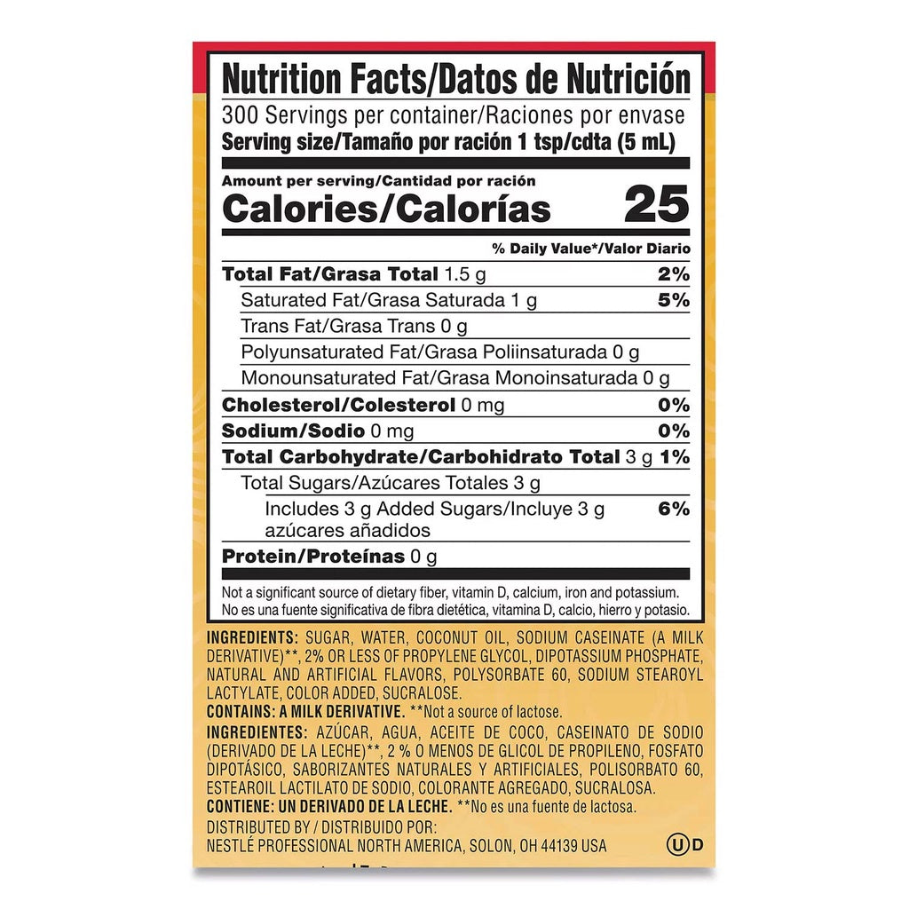Nestle Coffee-mate Liquid Coffee Creamer with Pump, Hazelnut Flavor 50.7 Fl. Oz (1.5 L)