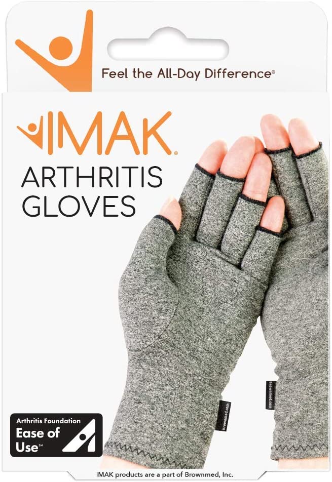 IMAK Compression Arthritis Gloves, Original with Arthritis Foundation Ease of Use Seal, Small
