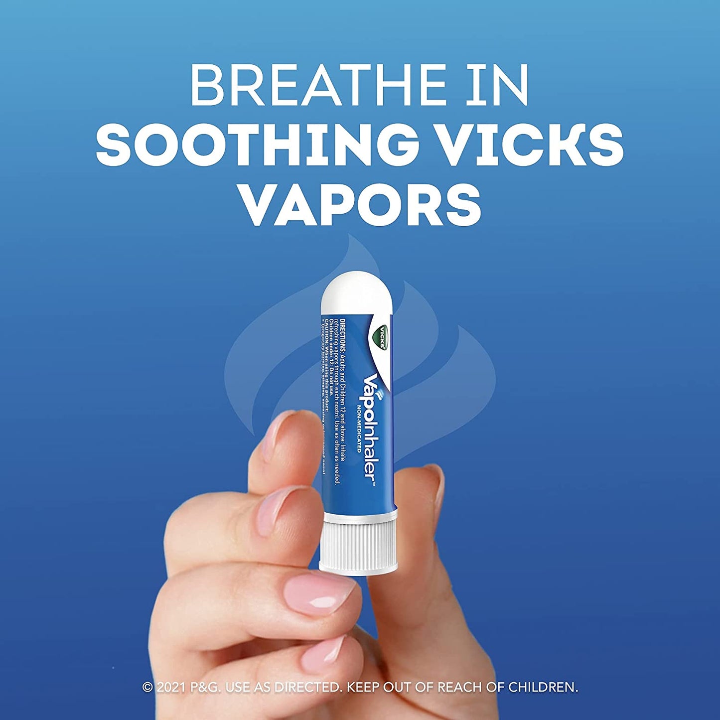 Vicks VapoInhaler Non-Medicated with Refreshing Vicks Vapors Menthol Scent, 1 Scented Stick