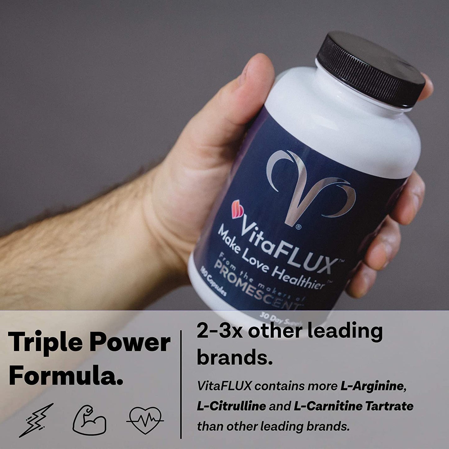 VitaFLUX Make Love Healthier Triple Power Formula - 180 Capsules