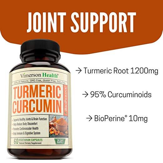 Vimerson Health Turmeric Curcumin with Bioperine (60 Vegetarian Capsules)