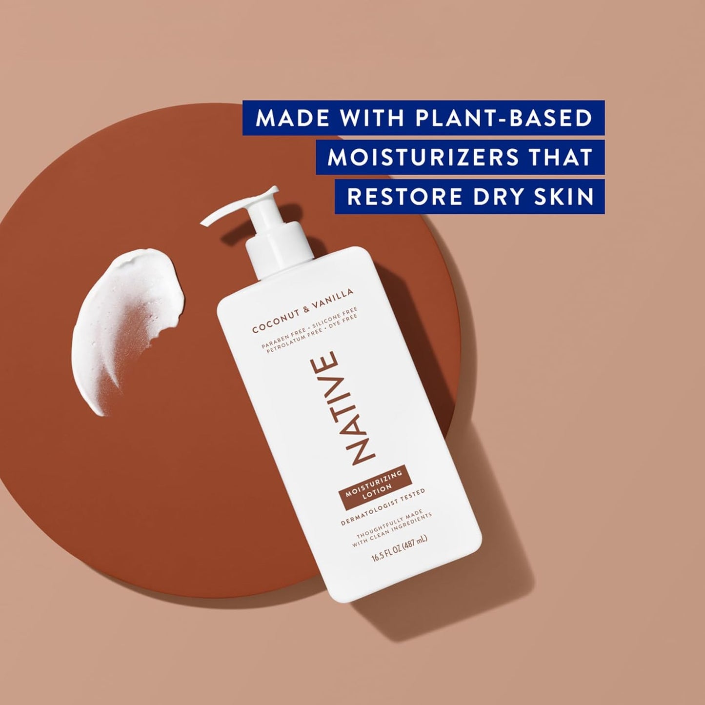 Native Coconut & Vanilla Moisturizing Lotion, 487 ml / 16.5 fl. oz.
