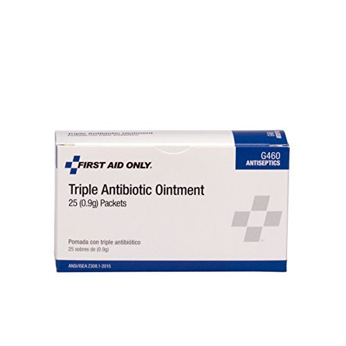 First Aid Only Triple Antibiotic Ointment, 25 Packets (0.5g each) (G460)