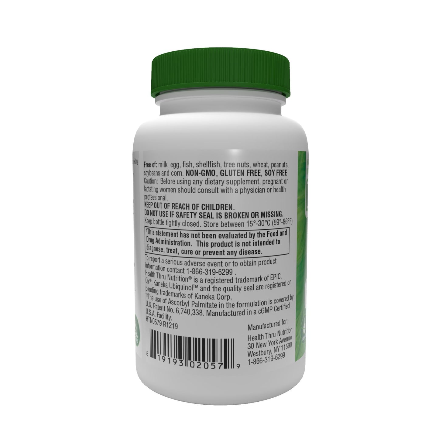 Health Thru Nutrition Ubiquinol CoQ10 100 mg, 60 Softgels Superior Absorption