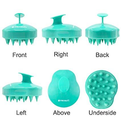 MaxSoft Hair Scalp Massager Shampoo Brush (Light Green)