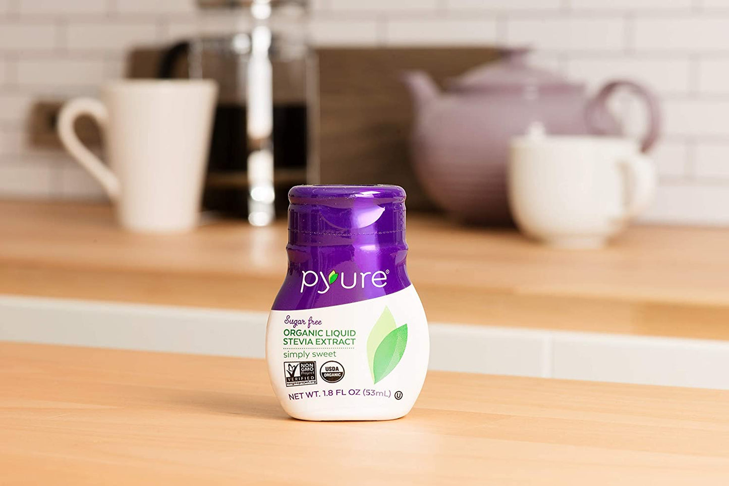 Pyure Organic Liquid Stevia Extract Sweetener, Simply Sweet, Sugar Substitute, 200 Servings, 1.8 fl oz (Packaging may Vary)