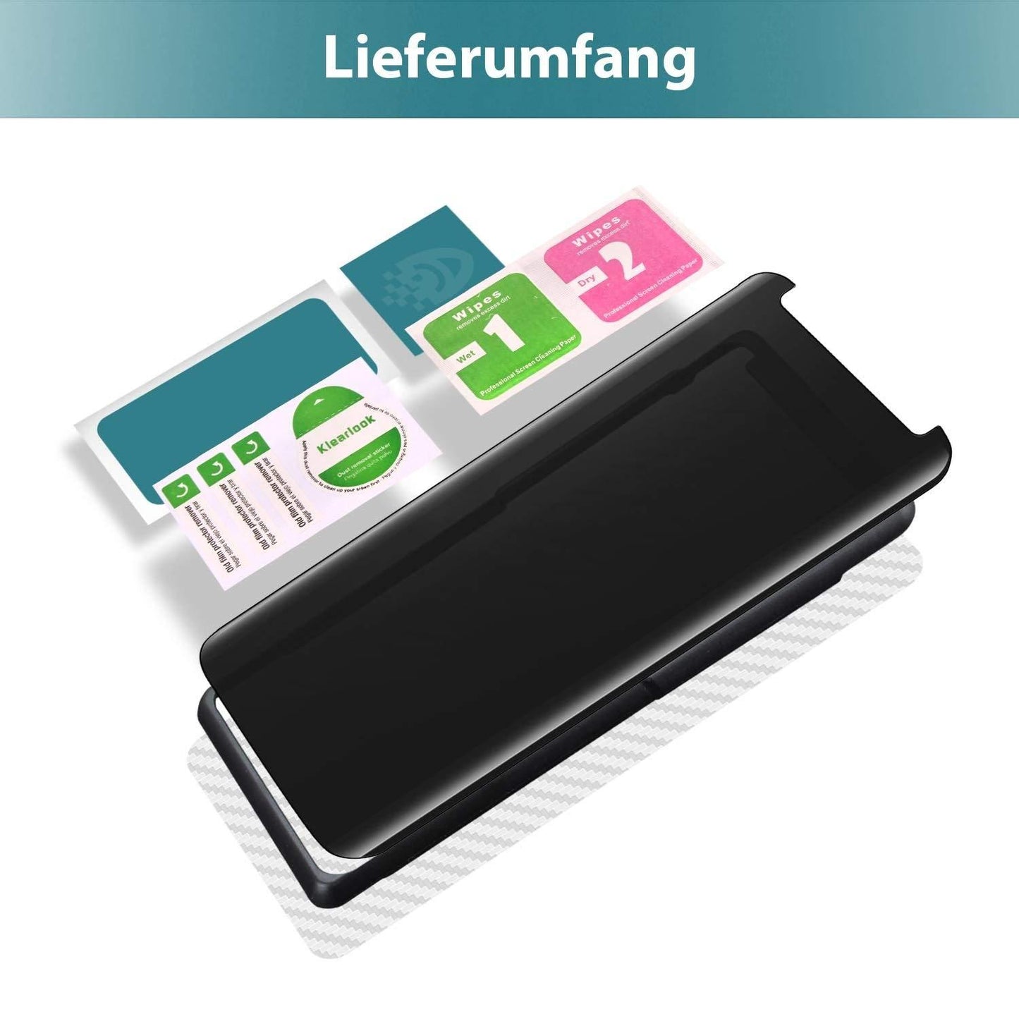 Klearlook Privacy Series, Galaxy S8 Privacy Screen Protector, Tempered Glass