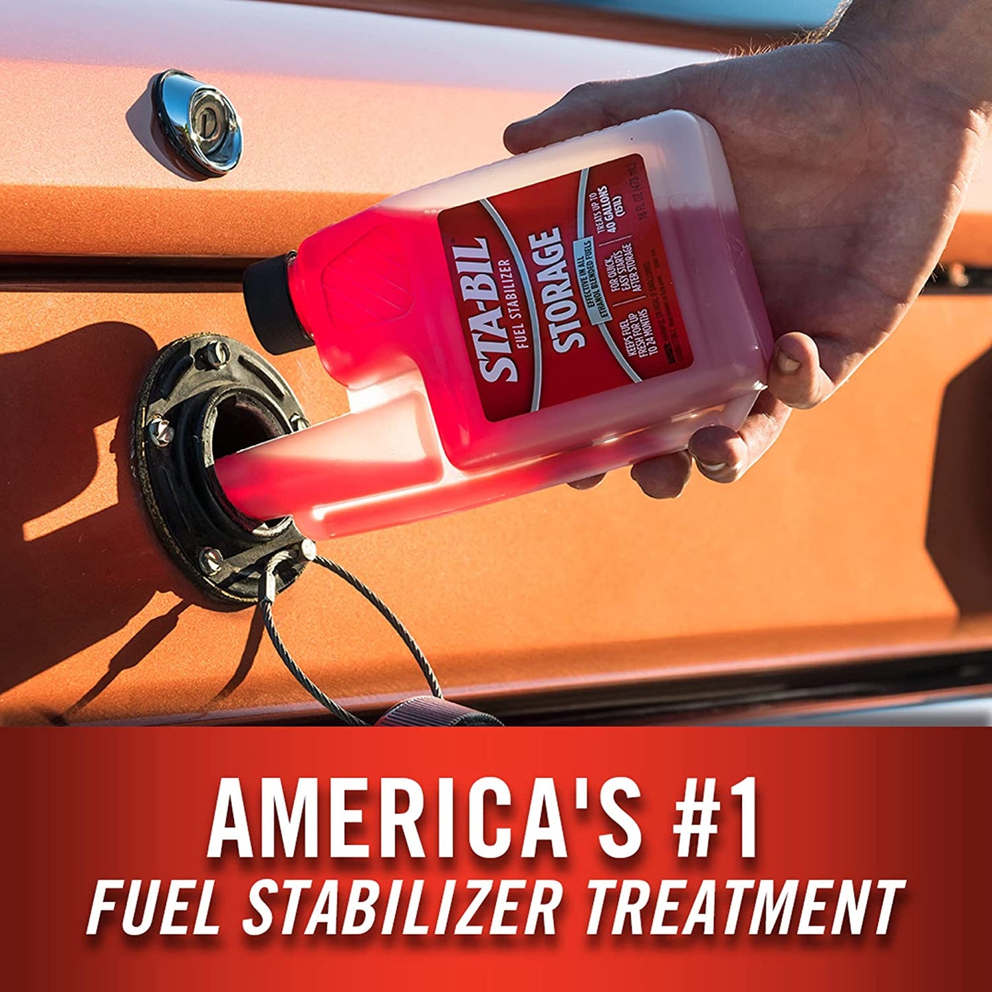 Sta-Bil Storage Fuel Stabilizer Effective In All Ethanol Blended Fuels Red 16 Fl Oz (22207)