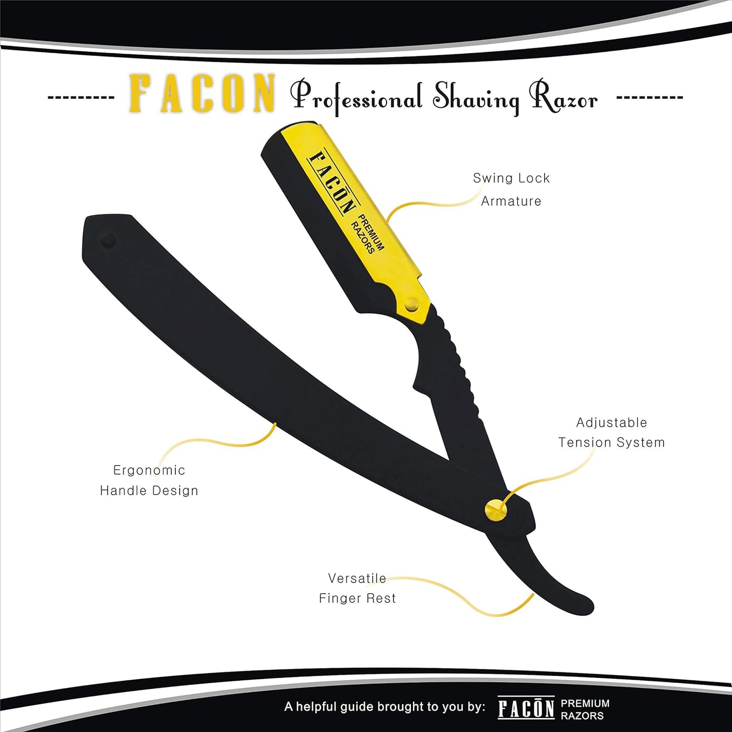 Facon Premium Razors 100 Single Edge Blades