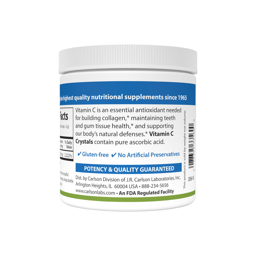 Carlson Vitamin C Crystals 2,000mg Non-GMO 6 oz. / 170g Immune Support. Antioxidant & Optimal Wellness