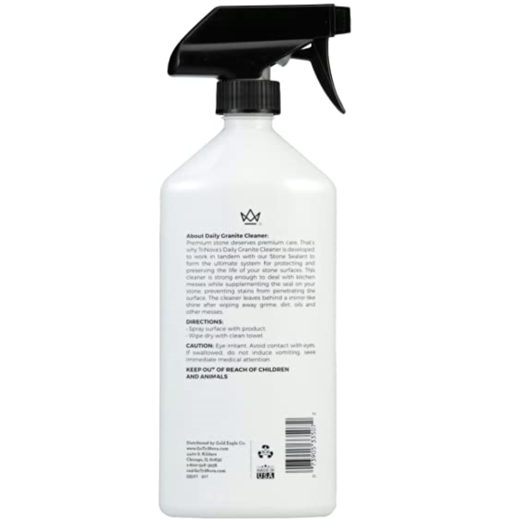 TriNova Daily Granite Cleaner & Polish - Enhances Shine and goes on Streakless 18 oz