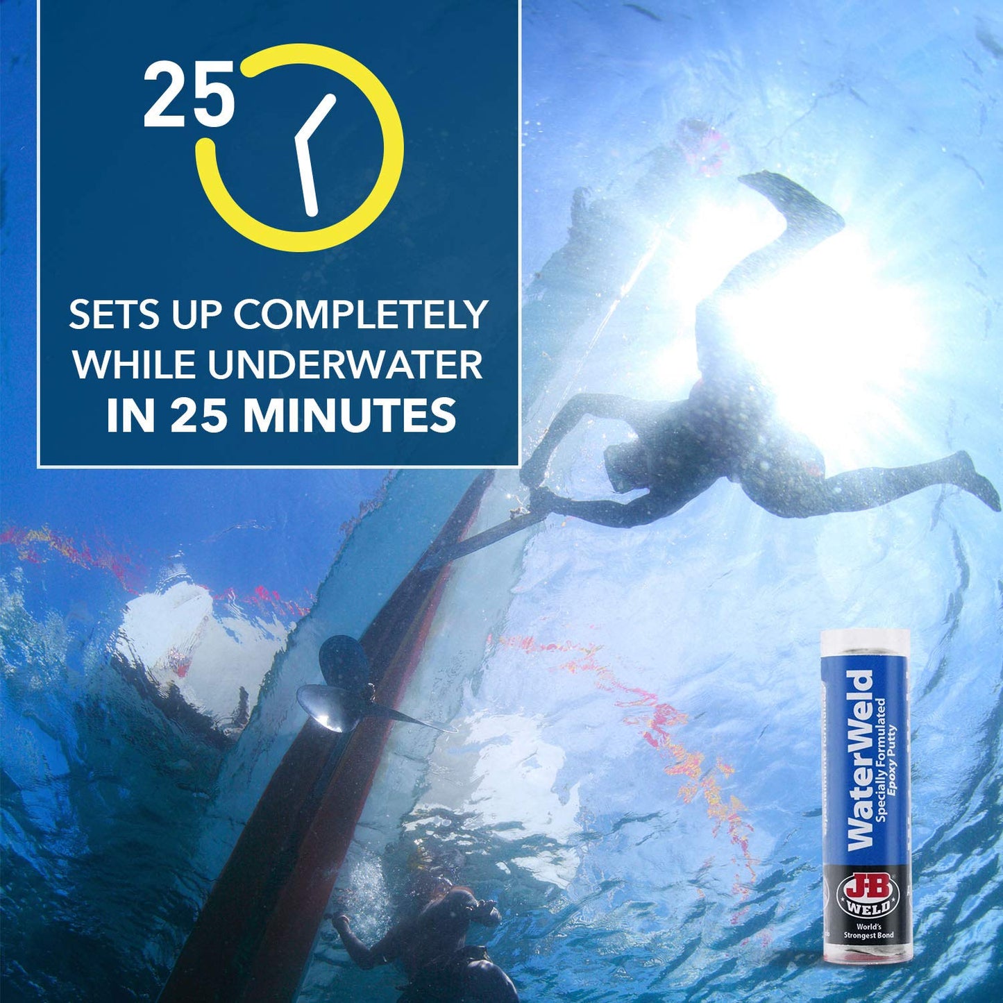 JB Weld WaterWeld Specially Formulated Epoxy Putty, 2 oz. / 57g (8277)