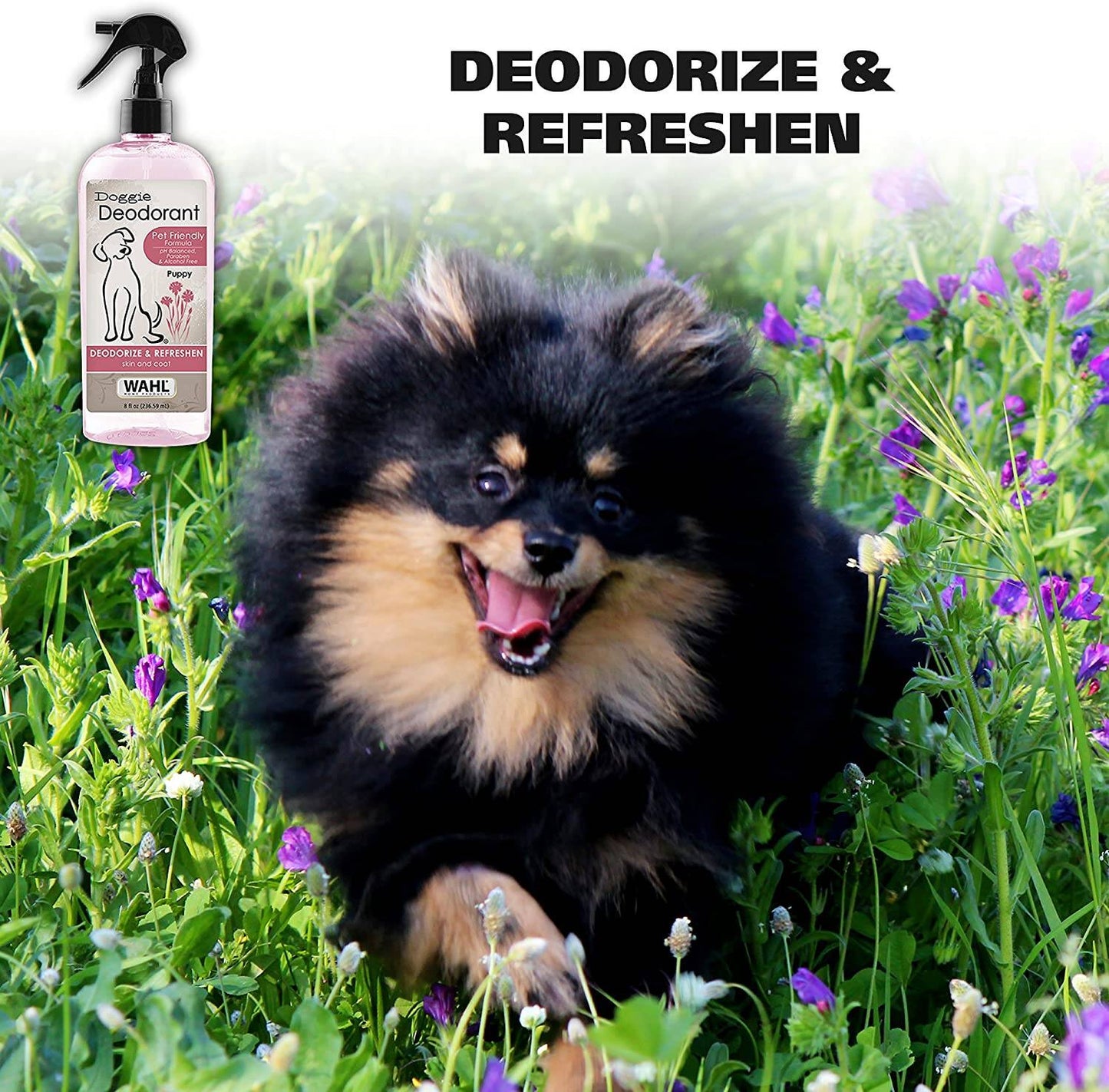 Wahl Doggie Deodorant, Deodorize and Refreshen Skin & Coat for All Dogs, 8 fl.oz / 236.59 ml