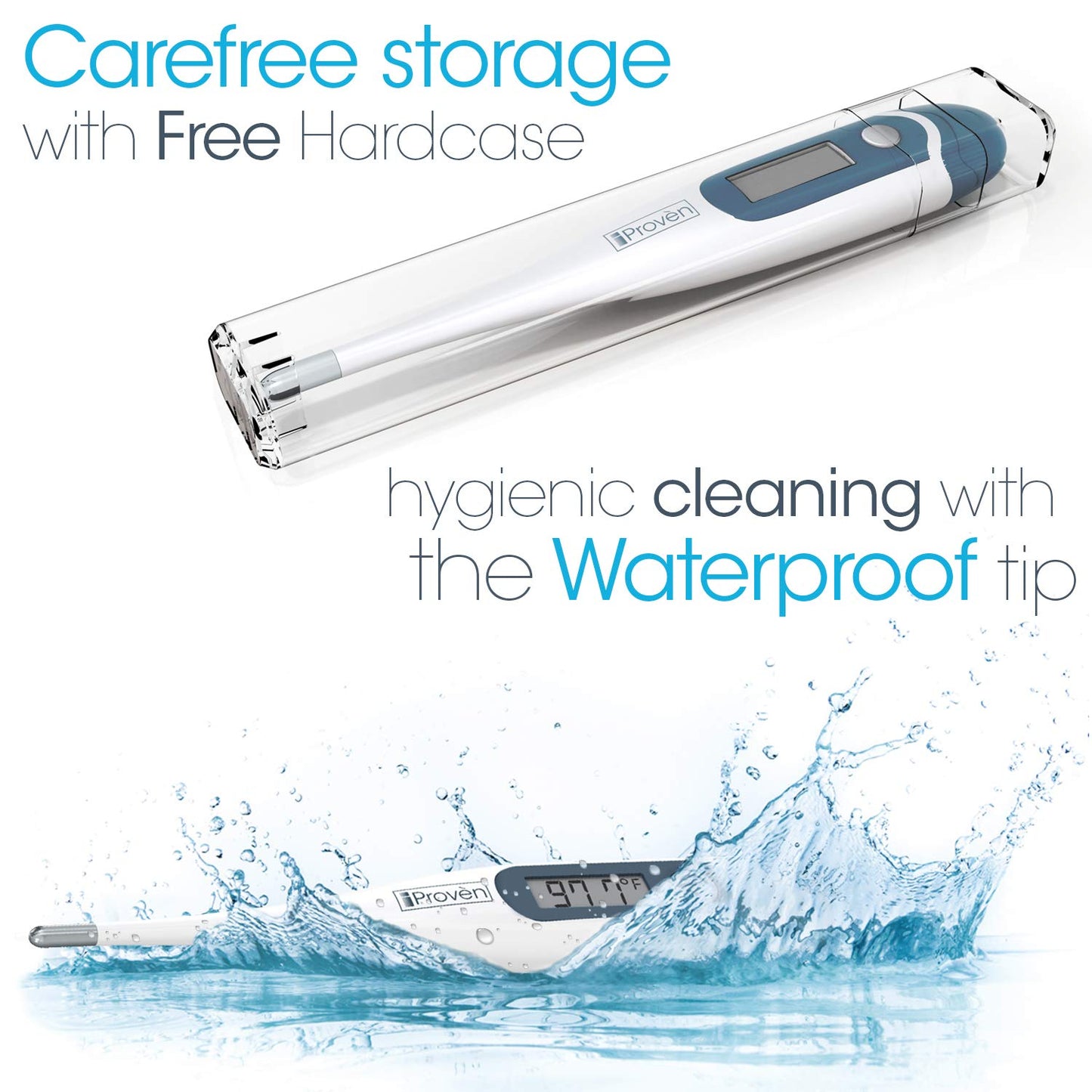 IProven ClinicSafe Best Digital Medical Thermometer for Fever - Baby Kids and Adults (DTR-1221A)