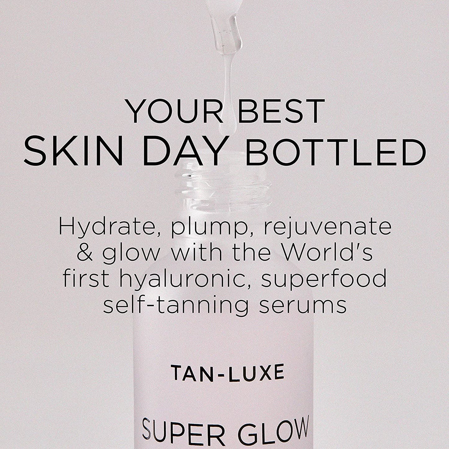 TAN-LUXE Super Glow Hyaluronic Self-Tan Serum Gradual, 1.01 fl.oz / 30ml