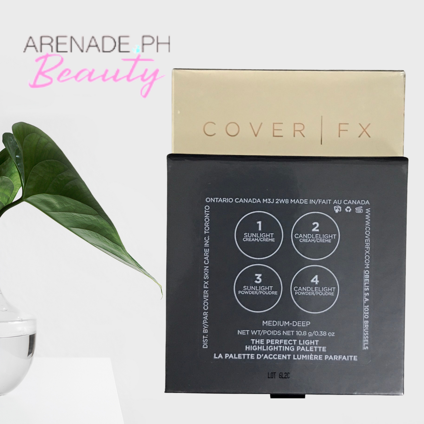 COVER FX The Perfect Light Highlighting Palette in Medium Brown 10.8 g