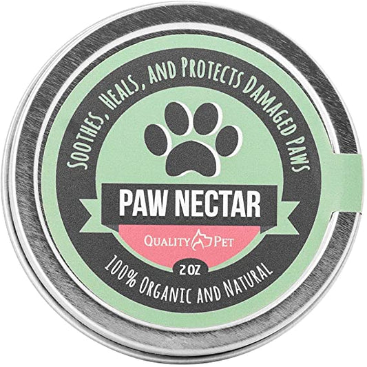 Quality Pet Paw Nectar Dog Paw Balm Heals Repairs & Restores Damaged Paws Natural Cream Butter 2 oz