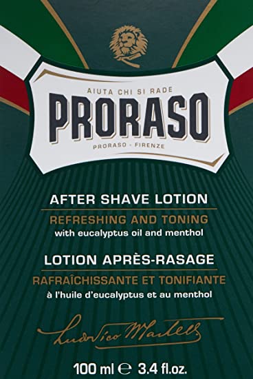Proraso Firenze After Shave Lotion for Men Refreshing and Toning with Menthol and Eucalyptus Oil 100 ml